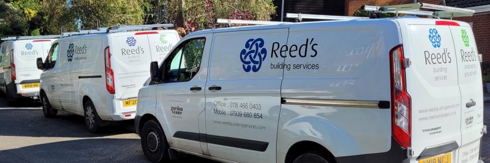 Reed's Building Services van fleet, follow Reed's